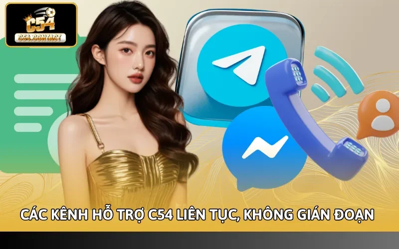 Các kênh hỗ trợ C54 liên tục, không gián đoạn 