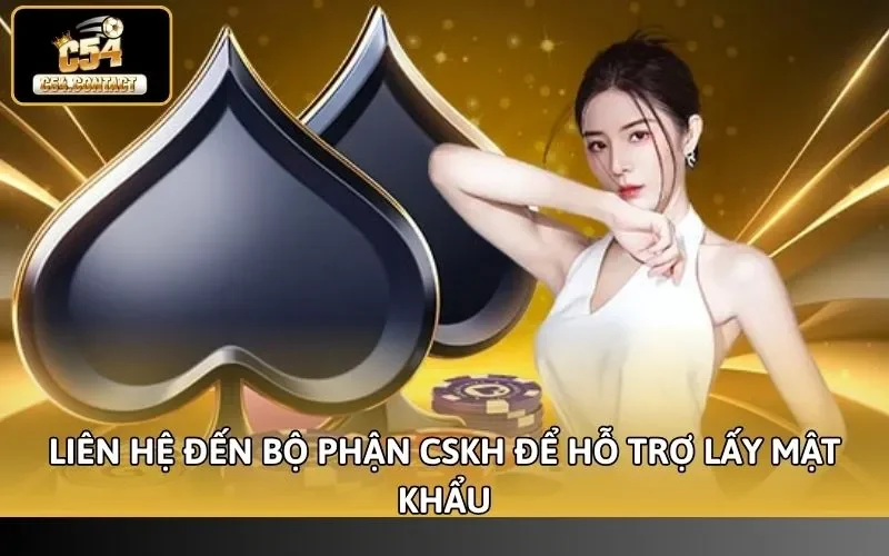 Liên hệ đến bộ phận CSKH để hỗ trợ lấy mật khẩu